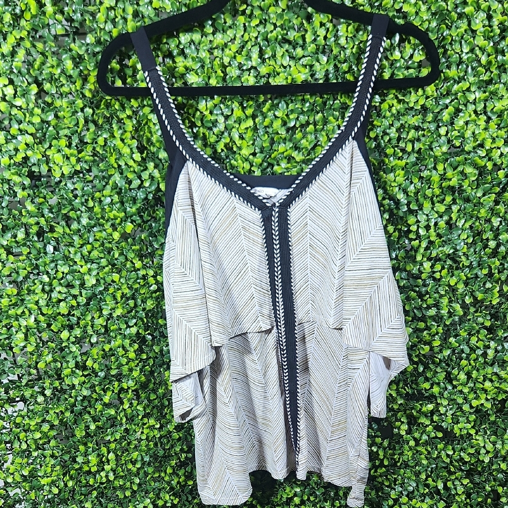 Cato Gray Black Cold Shoulder Top Size 22 24W